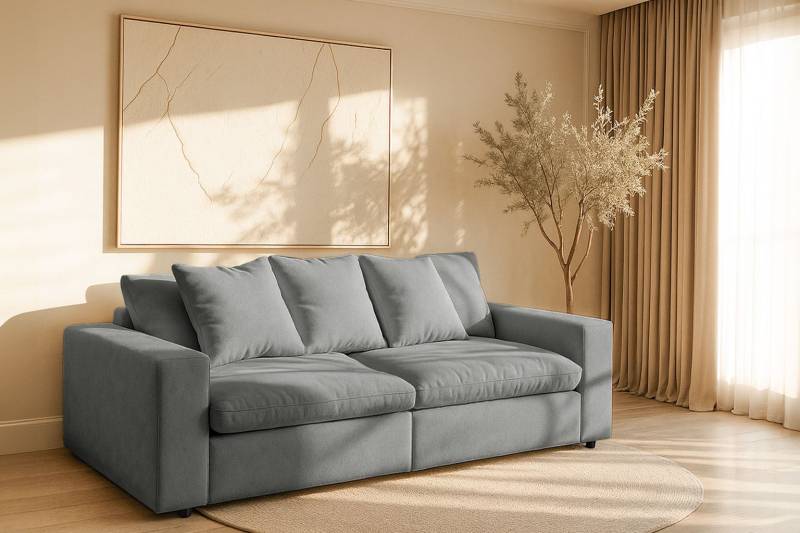 Home affaire 3-Sitzer "Venslev" Lounge-Sofa, mit extra tiefer Sitzfläche und losen Kissen von home affaire