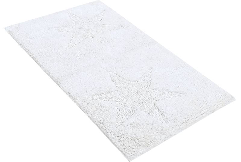 andas Badematte "Marie" Höhe 13 mm rutschhemmend beschichtet fußbodenheizungsgeeignet  strapazierfähig Badteppich, Stern Motiv, Hoch-Tief-Struktur, auch als Set von Andas