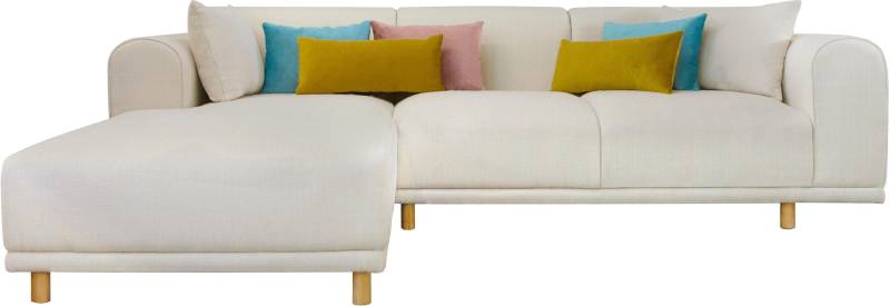 OTTO home Ecksofa "Maroon L-Form" in skandinavischem Design, mit losen Kissen von Otto Home