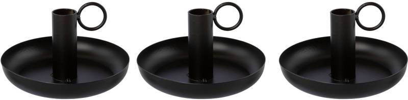 andas Kerzenhalter "Stabkerzenhalter Engla", (Set, 3 St.), aus Metall, mit dekorativem Henkel von Andas