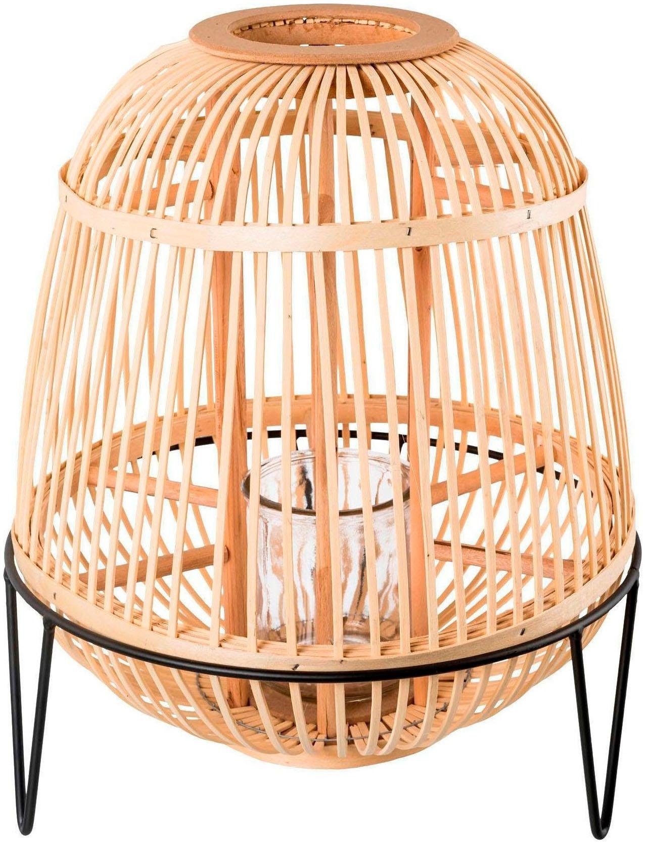 andas Windlicht "TROMSO", aus Bambus, mit Glaseinsatz, mit Metallfüßen, Höhe ca. 34 cm andas Windlicht "TROMSO", aus Bambus, mit Glaseinsatz, mit Metallfüßen, Höhe ca. 34 cm von Andas