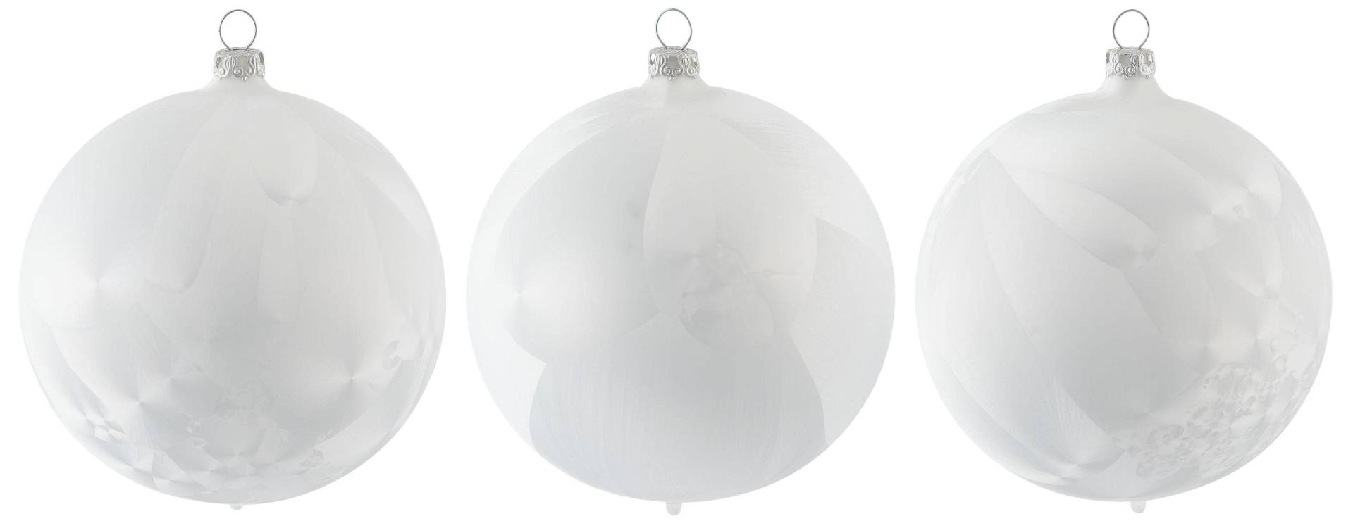 andas Weihnachtsbaumkugel "Lykka, Weihnachtsdeko, Christbaumschmuck, Christbaumkugeln Glas", (Set, 3 St.) von Andas