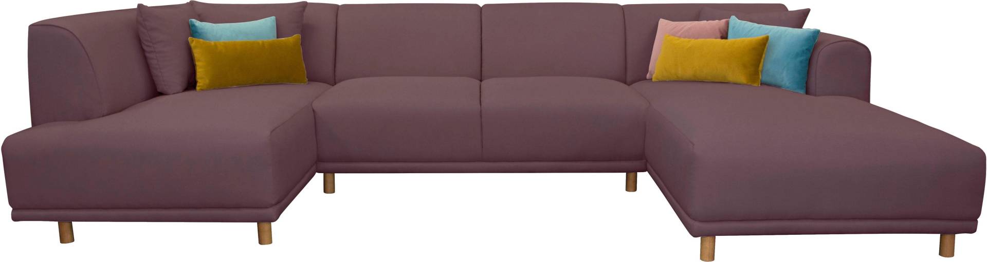 andas Wohnlandschaft "Maroon U-Form", in skandinavischem Design, mit losen Kissen von Andas