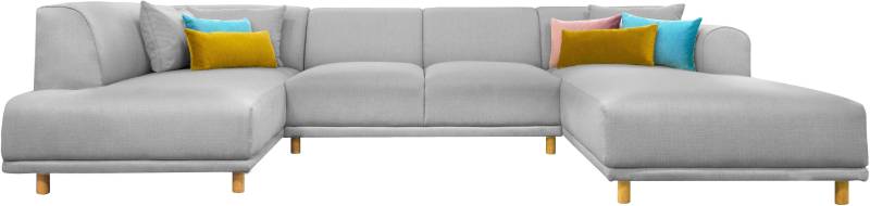 OTTO home Wohnlandschaft "Maroon U-Form" in skandinavischem Design, mit losen Kissen von Otto Home