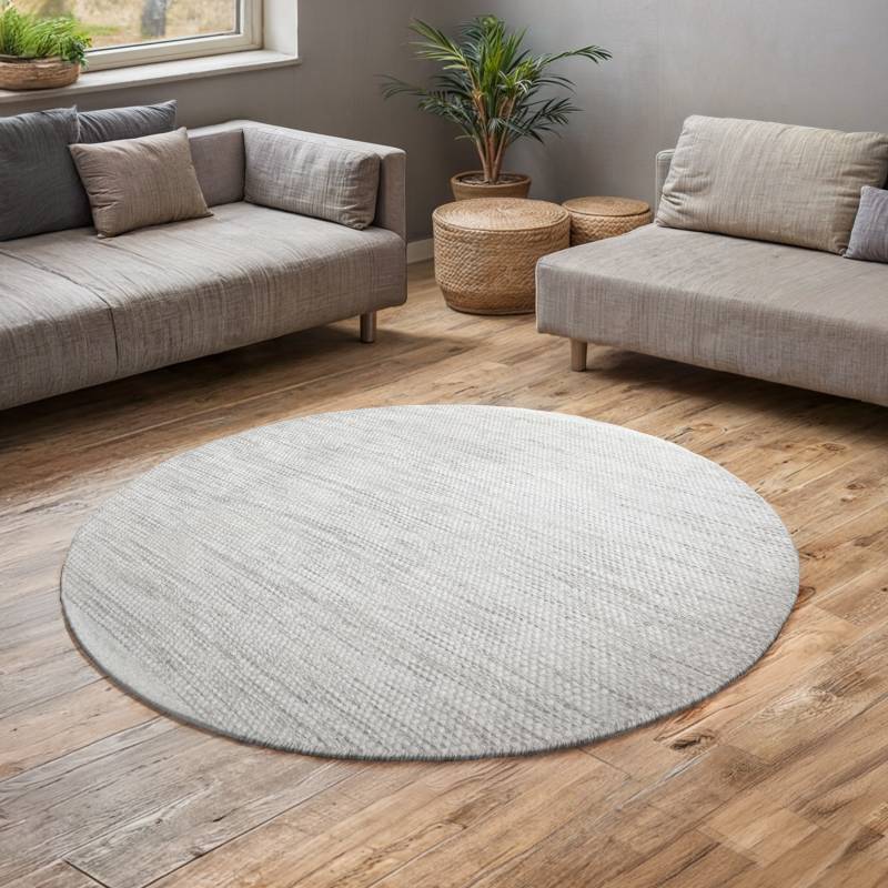 OTTO home Wollteppich "Woolscape" rund 10 mm Höhe Wendeteppich, handgewebte Qualität, meliert, reine Wolle, Wohnzimmer von Otto Home