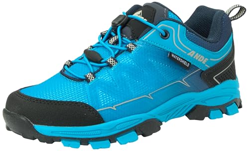 Ande Unisex BOE'JR WP Trekking Shoes, Hellblau Blau, 34 EU von Ande