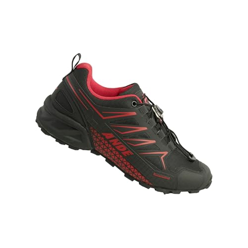 Ande Unisex Fast EVO Trekking Shoes, Schwarz und Rot, 46 EU von Ande