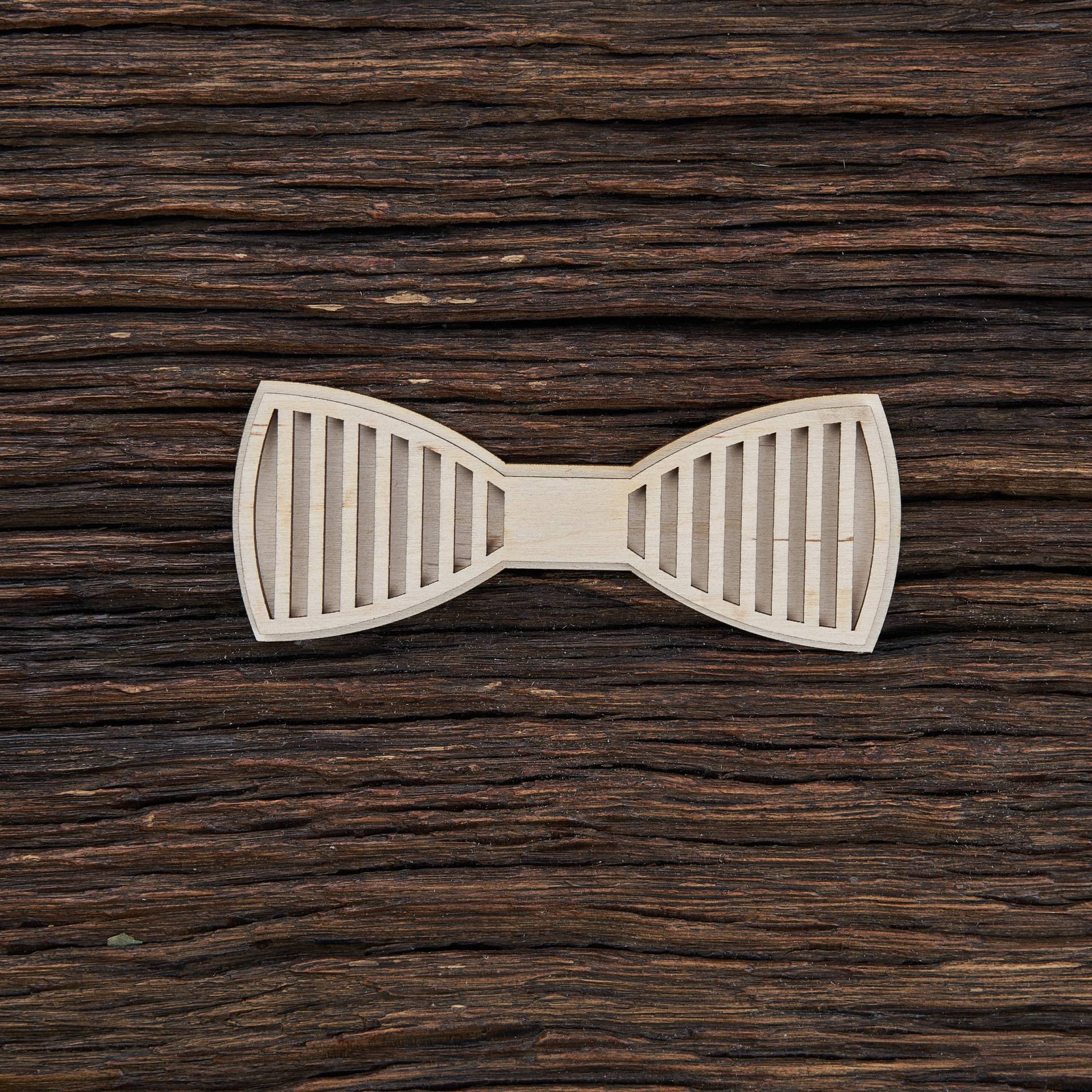 Holzfliege Mit Streifen Zum Basteln - Laser Cut Bräutigam Fliege Hochzeit Aus Holz von AndedSupplies