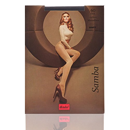 Samba Blickdichte Feinstrumpfhose 60 den in Grafit/Anthra Größe 4-XL von Ander