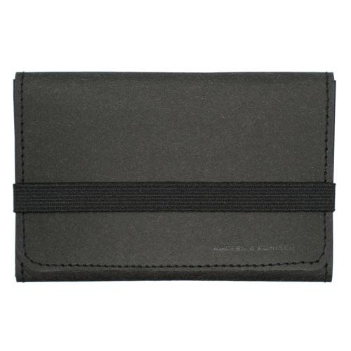 Anders & Komisch Portemonnaie mit Münzfach Herren Nachhaltige extrem leichte Geldbörse Mittelgroßer Geldbeutel Damen Handarbeit aus Deutschland A&K KOMPAKT (Schwarz) von Anders & Komisch