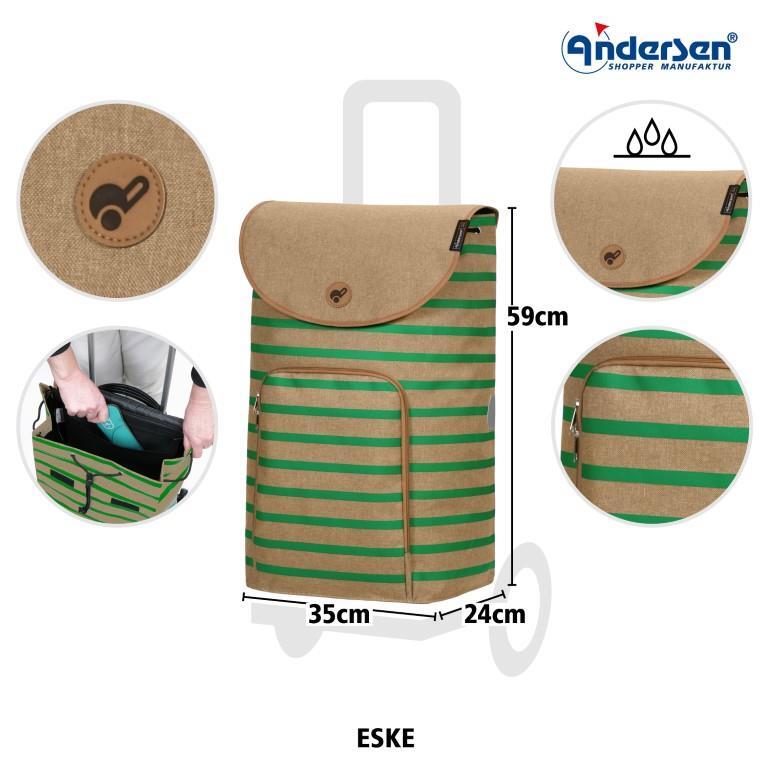 Andersen - Einkaufstasche Eske Tasche Grün Sand von Andersen