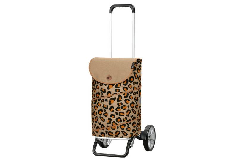Andersen Einkaufstrolley Alu Star Shopper Tyra leo, klappbar, höhenverstellbar, belastbar bis 40kg, wasserabweisend von Andersen