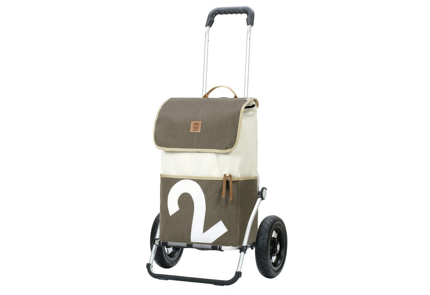 Andersen Einkaufstrolley Royal Shopper mit Tasche 360° Grad Mole mit Luft- und Kugellagerrad von Andersen