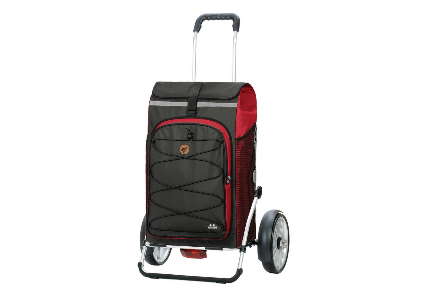 Andersen Einkaufstrolley Royal Shopper Plus Fado 2.1 rot, Thermofach 9 Liter, klappbar, belastbar bis 50kg, wasserabweisend von Andersen