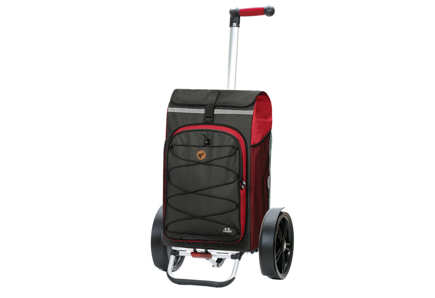 Andersen Einkaufstrolley Tura Shopper Fado 2.1 rot, Thermofach 9 Liter, klappbar, belastbar bis 50kg, wasserabweisend von Andersen