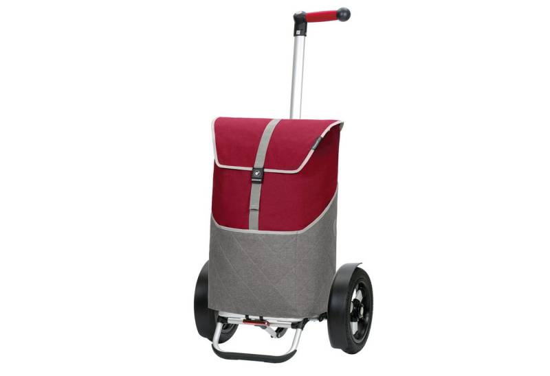 Andersen Einkaufstrolley Tura Shopper Lasse rot, klappbare Ladefläche, belastbar bis 50kg, wasserabweisend von Andersen