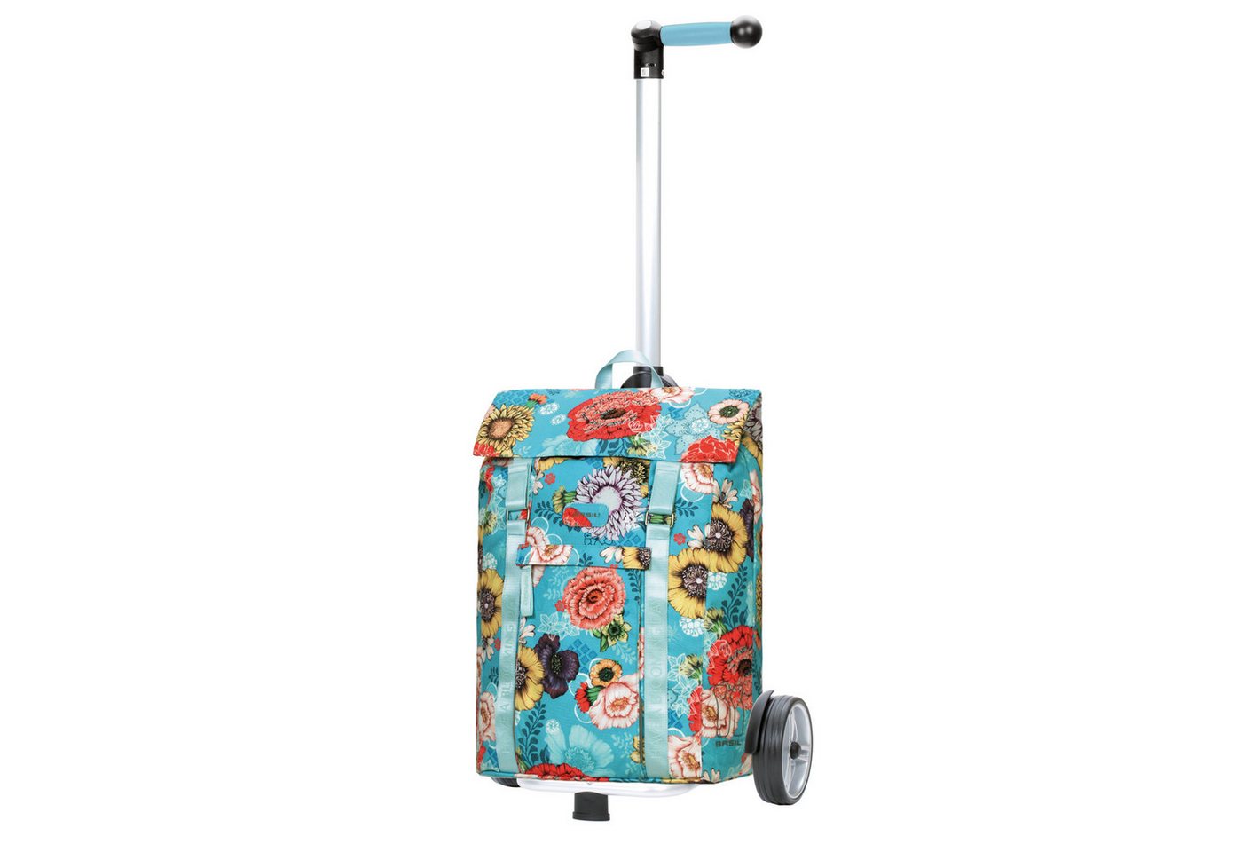 Andersen Einkaufstrolley Unus Shopper mit Tasche Basil Bloom in Gelb oder Blau von Andersen