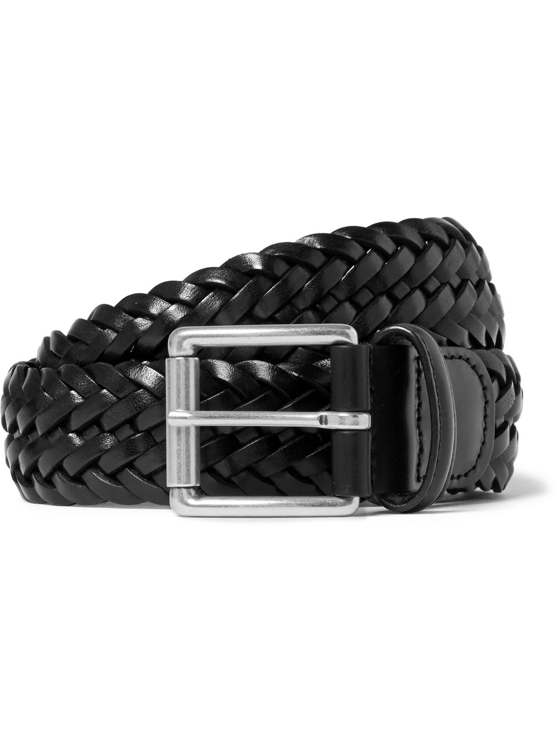 Anderson's - 3.5cm Woven Leather Belt - Men - Black - EU 105 von Anderson's