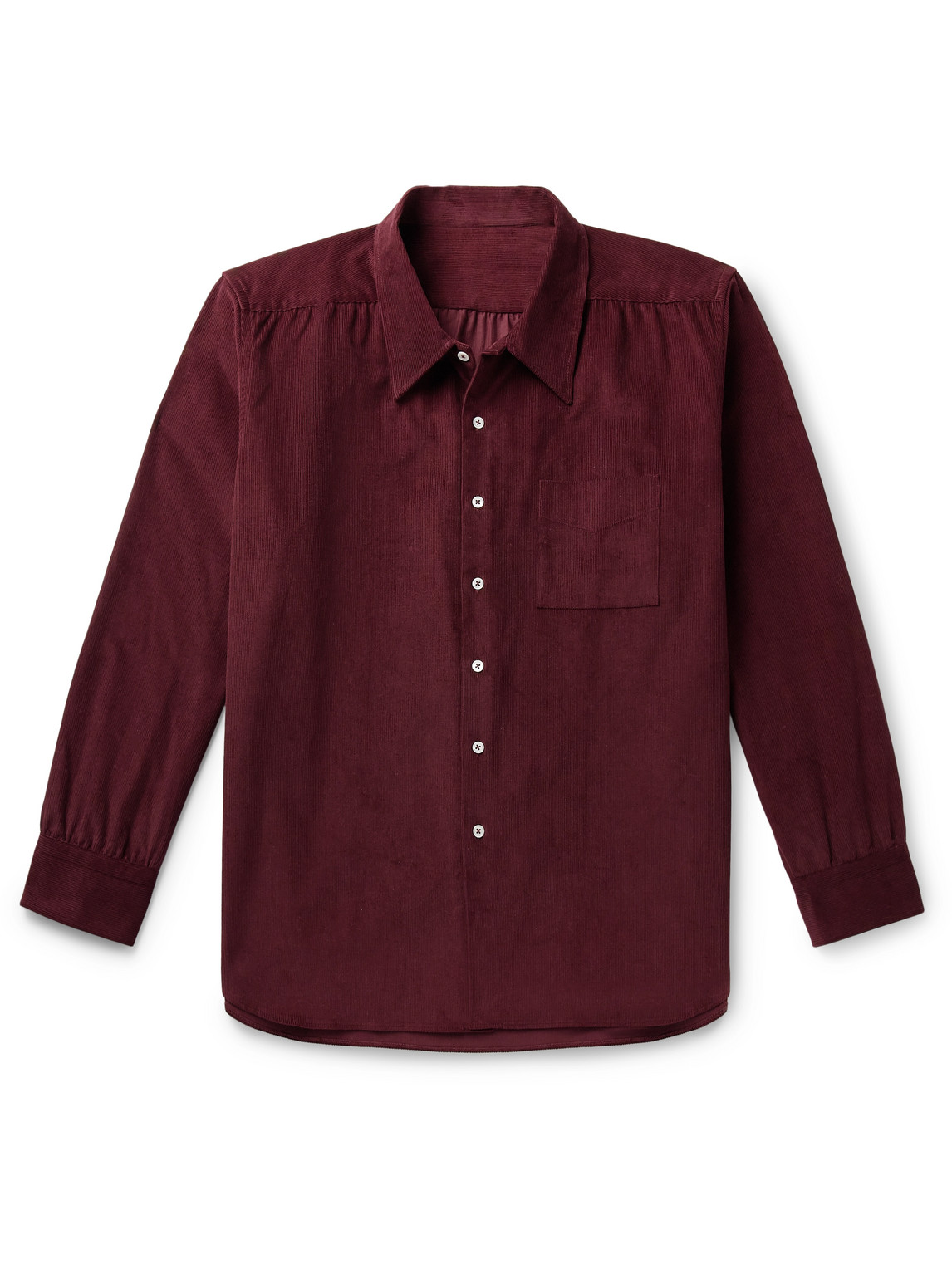 Anderson & Sheppard - Cotton-Corduroy Shirt - Men - Burgundy - XL von Anderson & Sheppard