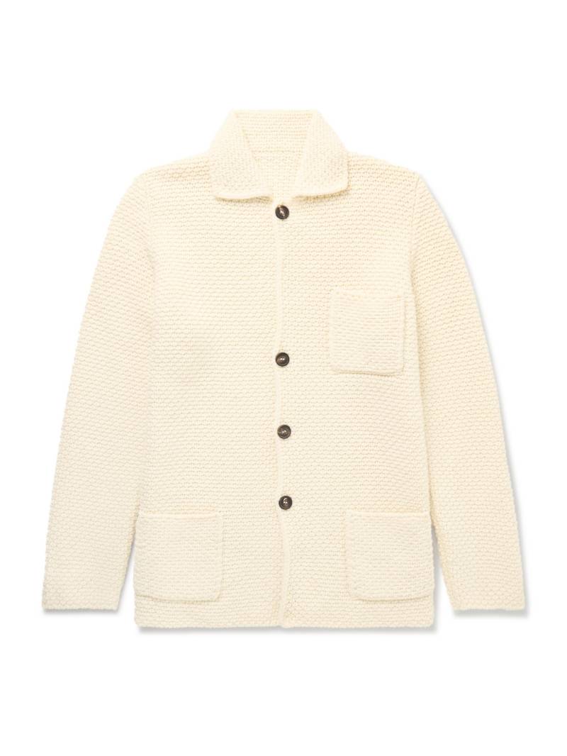 Anderson & Sheppard - Merino Wool and Cashmere-Blend Cardigan - Men - Neutrals - XL von Anderson & Sheppard