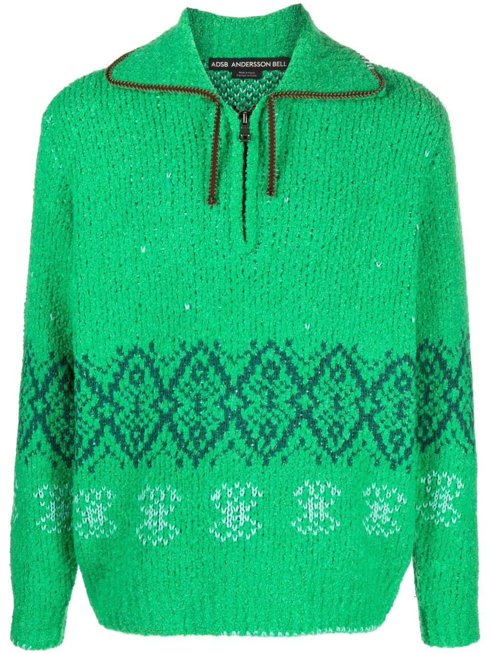 Andersson Bell Tetlin Pullover mit Reißverschluss - Grün von Andersson Bell