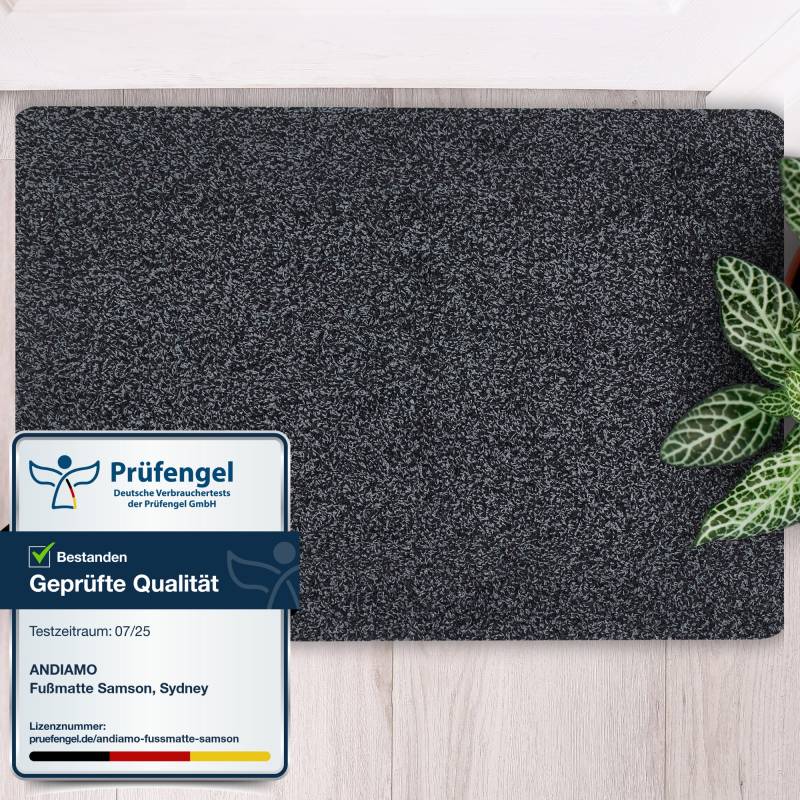 Andiamo Fußmatte "Samson, Made in Netherlands" rechteckig 6 mm Höhe Schmutzfangmatte, waschbar, rutschhemmend, auch als 2er Set erhältlich von Andiamo