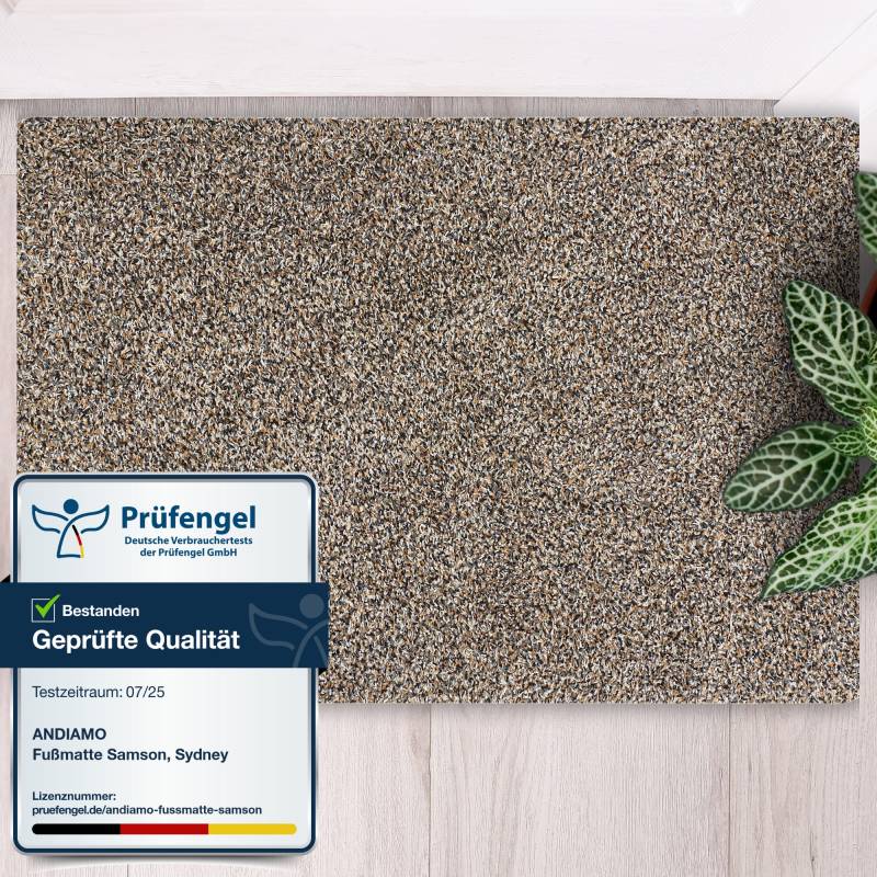 Andiamo Fußmatte "Samson, Made in Netherlands" rechteckig 6 mm Höhe Schmutzfangmatte, waschbar, rutschhemmend, auch als 2er Set erhältlich von Andiamo