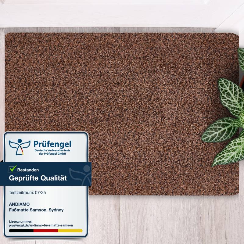 Andiamo Fußmatte "Samson, Made in Netherlands" rechteckig 6 mm Höhe Schmutzfangmatte, waschbar, rutschhemmend, auch als 2er Set erhältlich von Andiamo