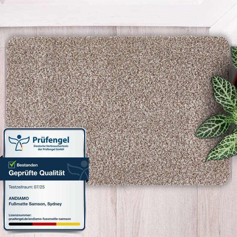 Andiamo Fußmatte "Samson, Made in Netherlands" rechteckig 6 mm Höhe Schmutzfangmatte, waschbar, rutschhemmend, auch als 2er Set erhältlich von Andiamo