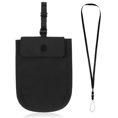 Andibro Reise BH Geldbörse, Versteckte Undercover Reise BH Tasche Anti-Diebstahl BH-Brieftasch mit Verstellbarem Gummiband Waschbare Stash Tasche Geldbeutel für Reisepass Geld Wertsache von Andibro