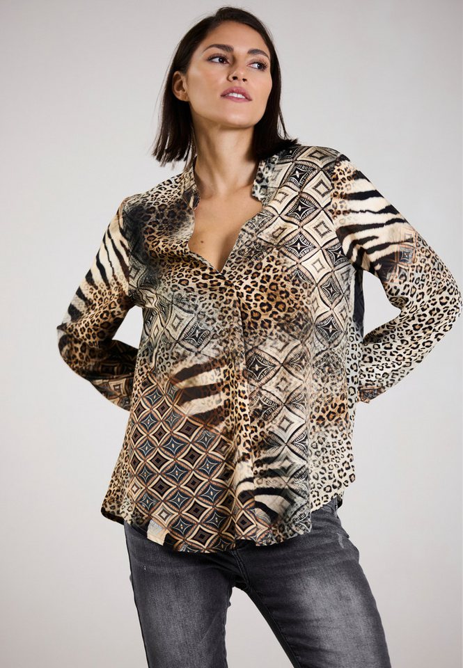 Andijamo-Fashion Schlupfbluse WILD HARMONY Mix aus Animalprint und grafischen Mustern von Andijamo-Fashion