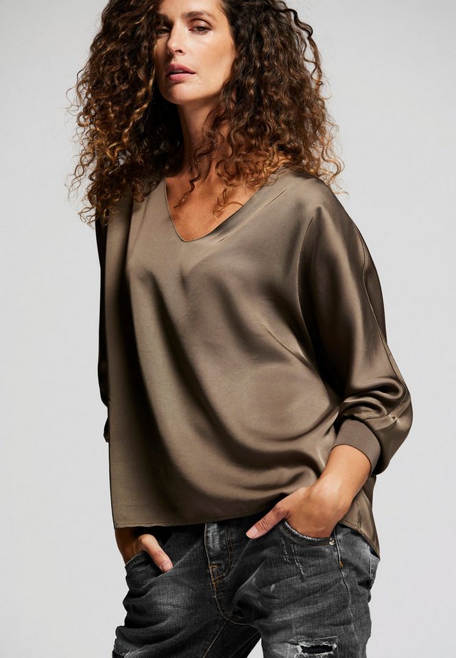 Andijamo-Fashion Schlupfbluse CHARMING Satinbluse mit dezentem Glanz von Andijamo-Fashion