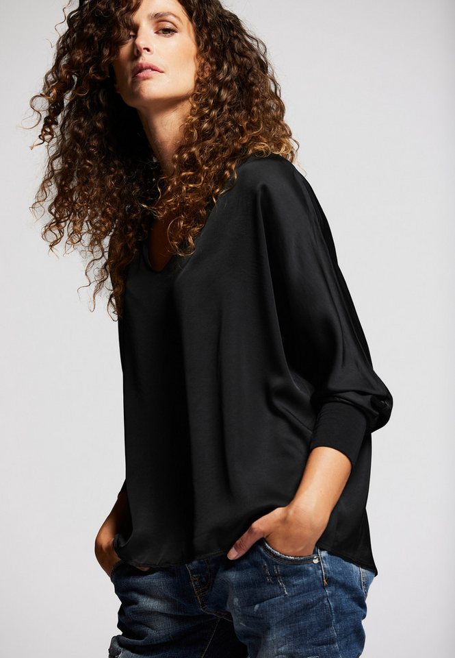 Andijamo-Fashion Schlupfbluse CHARMING Satinbluse mit dezentem Glanz von Andijamo-Fashion