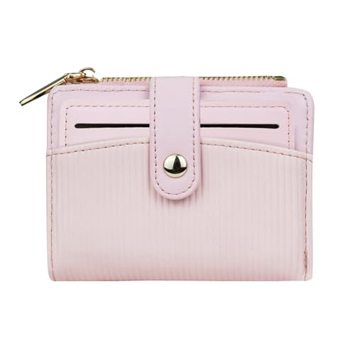 Andiker Kleine Geldbörse für Damen, PU-Leder, schlichte, trendige Faltbörse mit 1 abnehmbaren Kartenhalter und Reißverschlussfach, weiches Leder, Kartenhalter für Damen, rose, S, Casual Andiker Kleine Geldbörse für Damen, PU-Leder, schlichte, trendige Faltbörse mit 1 abnehmbaren Kartenhalter und Reißverschlussfach, weiches Leder, Kartenhalter für Damen, rose, S, Casual von Andiker