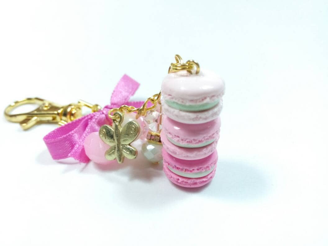 Rosa Ombre Planer Charm, Macaron Schlüsselanhänger, Kikkik Geldbörse Schmuck, Schmuck von AndisaCharmsShop