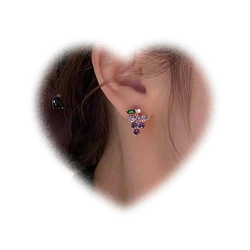 Andiyace Bohemian Kristall Traube Ohrringe Teenager Zircon TraubeOhrringe Personalisierte Strass TraubeOhrringe Vintage Obst Ohrringe Damen Schmuck Geschenk von Andiyace