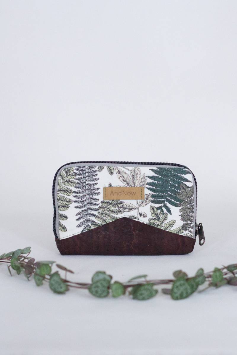 Kleines Portemonnaie Damen Vegan Kork Reißverschluss Little Mynta von AndnowDE