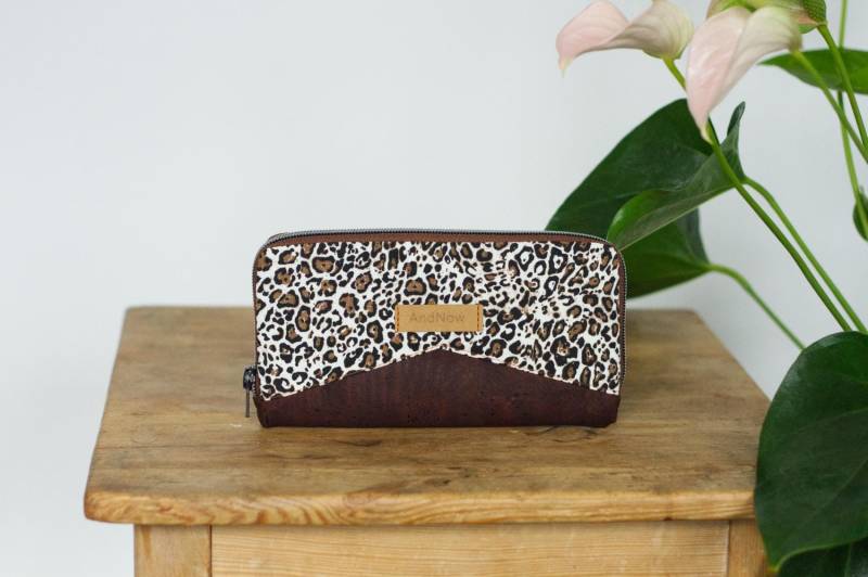 Portemonnaie Geldbeutel Rfid Damen Kork Vegan Mynta Leopard Leo Muster von AndnowDE