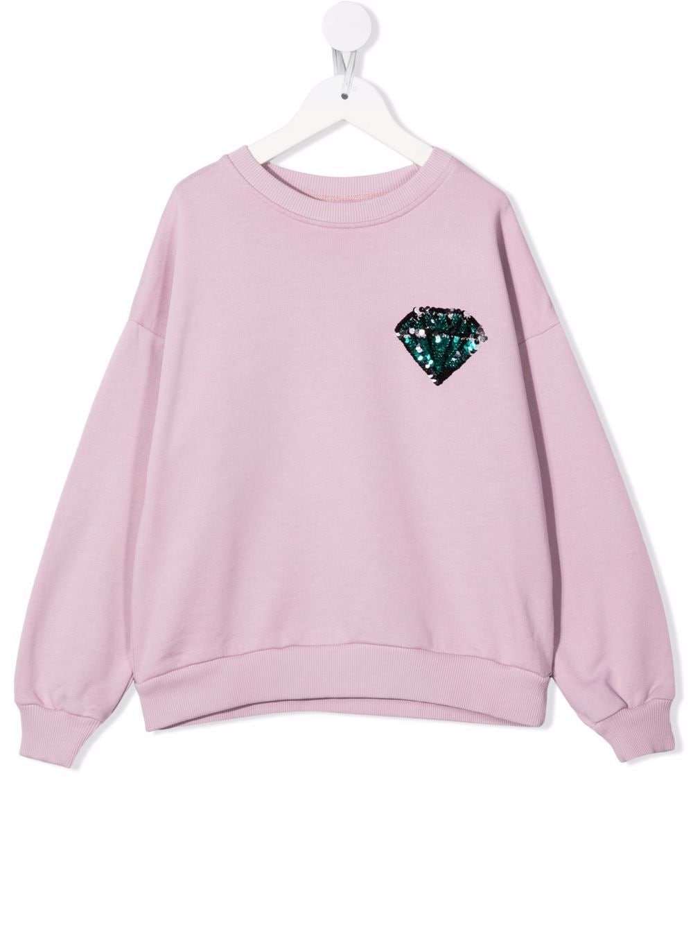 Andorine Besticktes Sweatshirt aus Bio-Baumwolle - Violett von Andorine