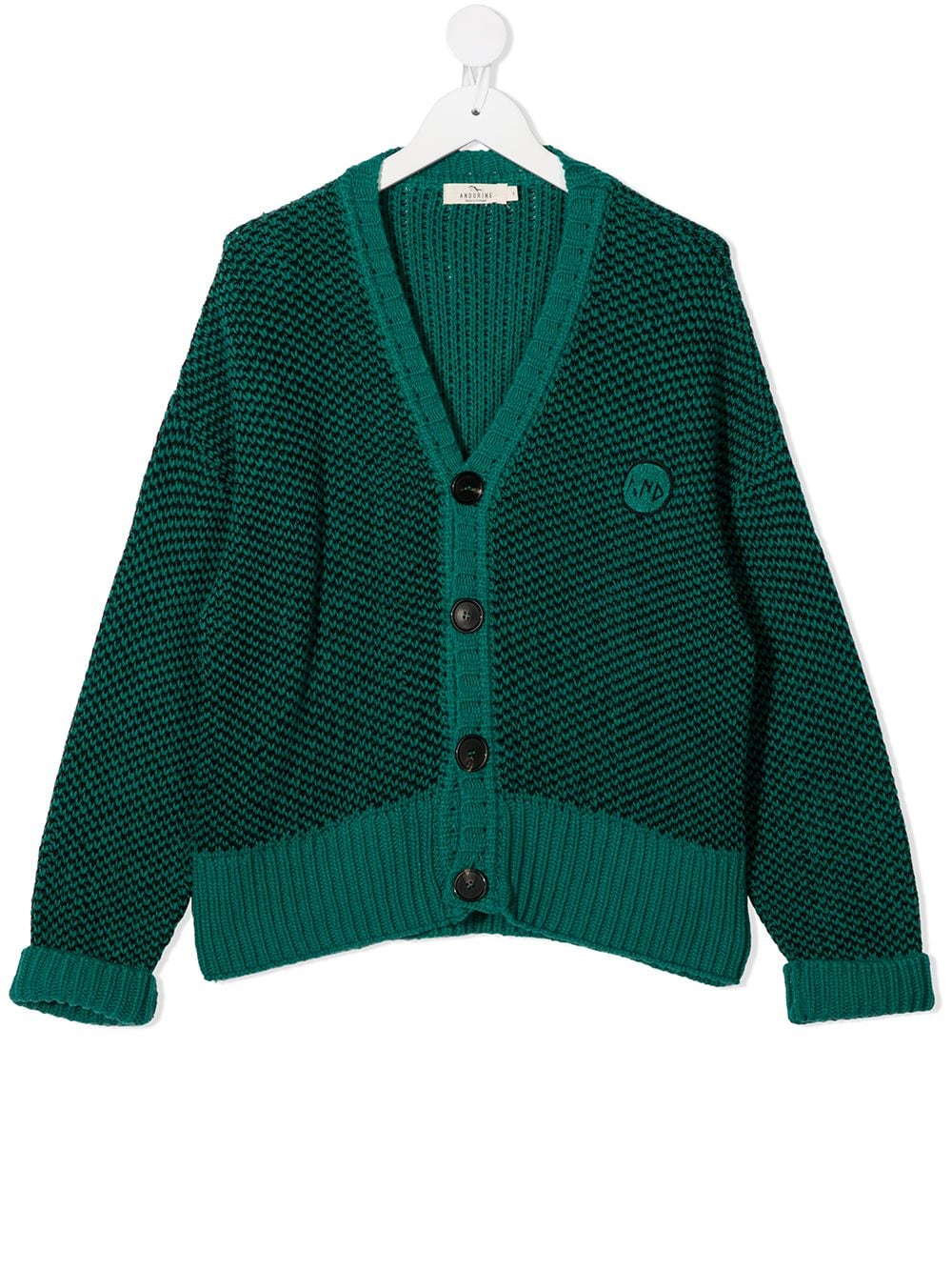 Andorine Cardigan mit Logo-Stickerei - Grün von Andorine