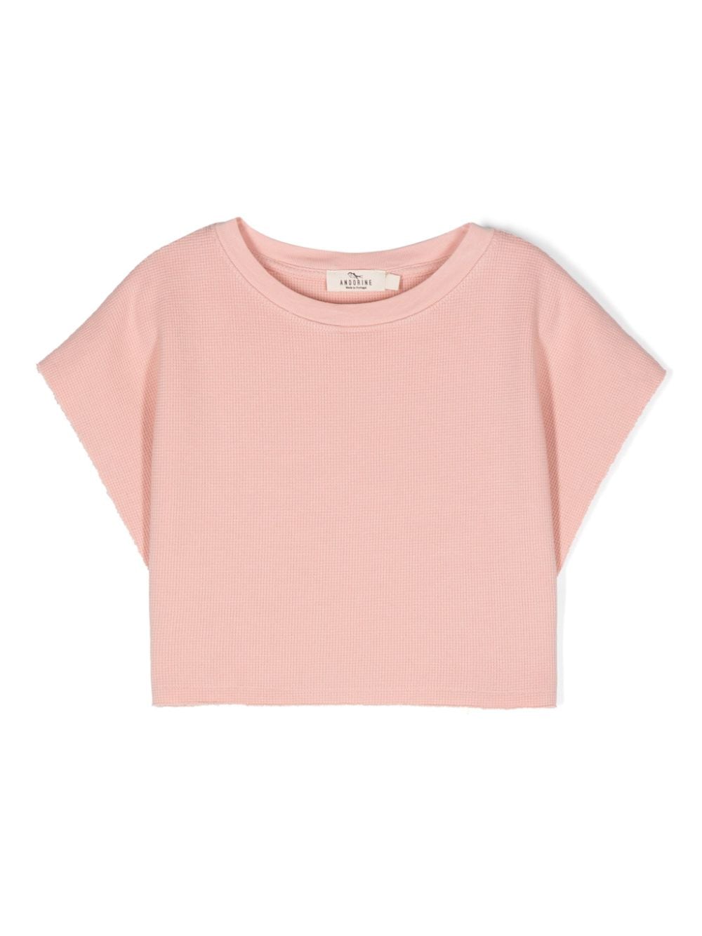 Andorine Strukturiertes Cropped-T-Shirt - Rosa von Andorine