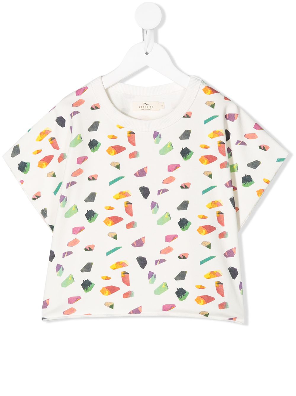 Andorine T-Shirt mit geometrischem Print - Weiß von Andorine