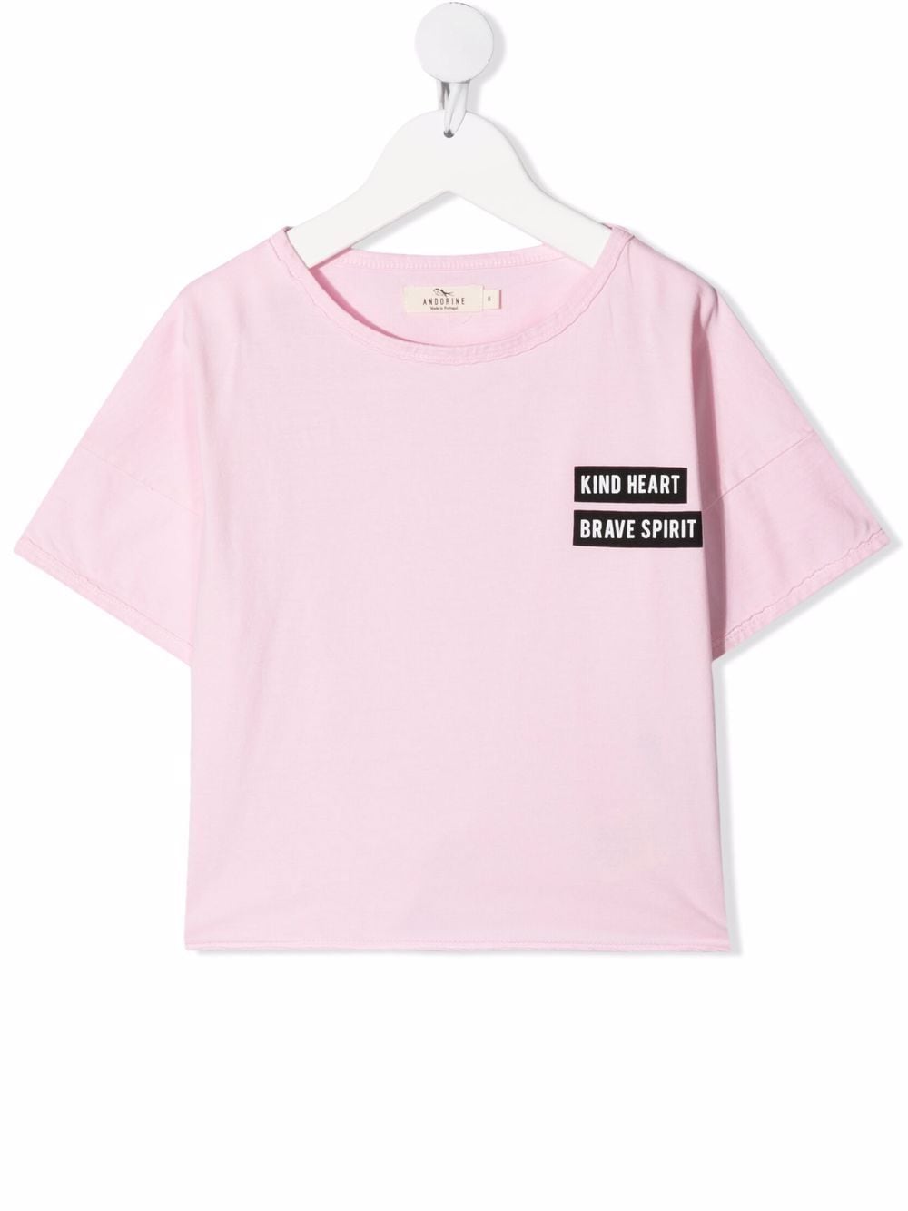 Andorine T-Shirt mit rundem Ausschnitt - Rosa von Andorine