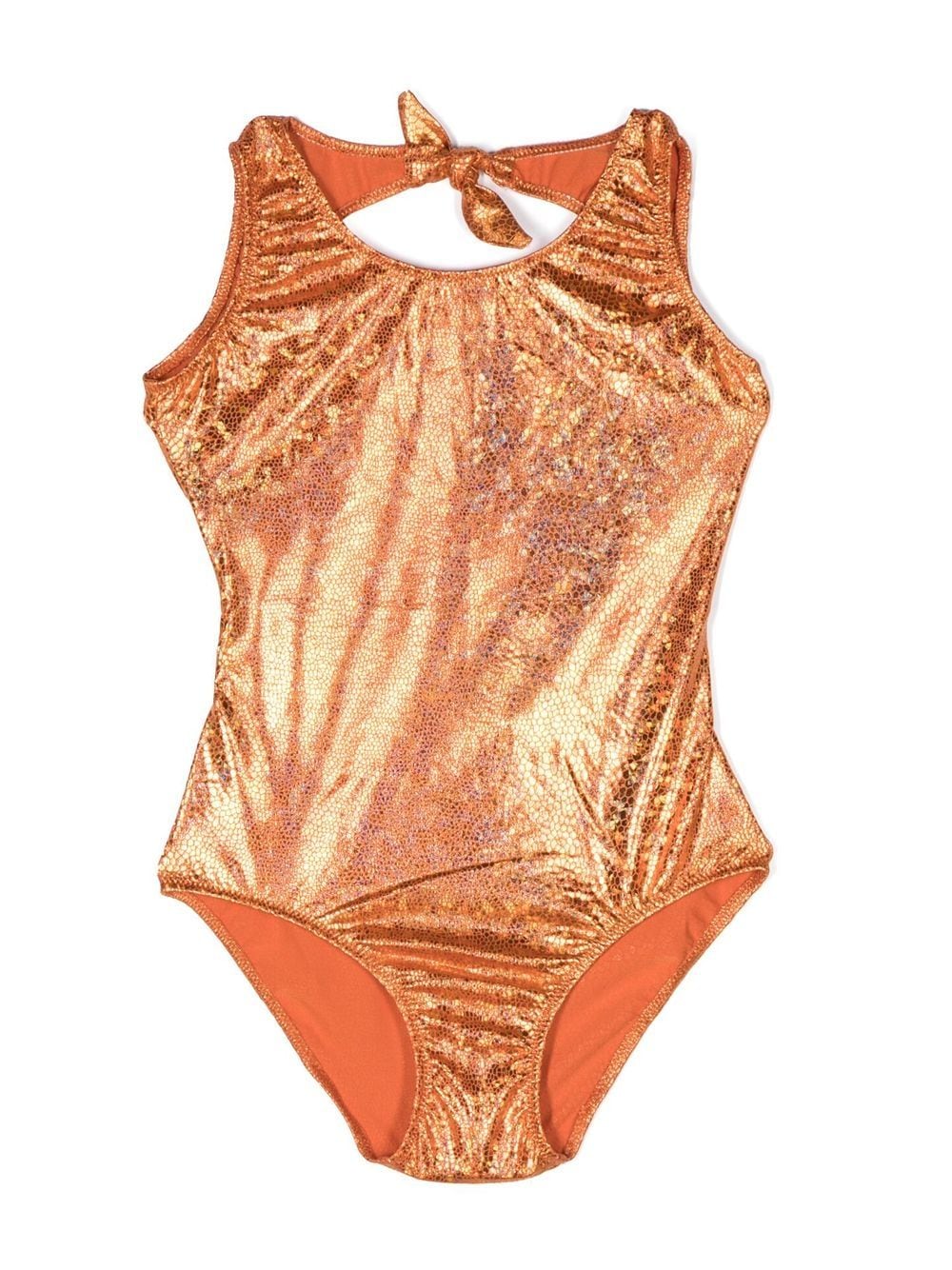 Andorine Badeanzug im Metallic-Look - Orange von Andorine