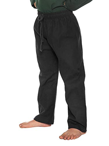 Andracor Mittelalterliche Kinderhose mit Gummizug - Schlicht und Gerade geschnitten (104, Schwarz) von Andracor