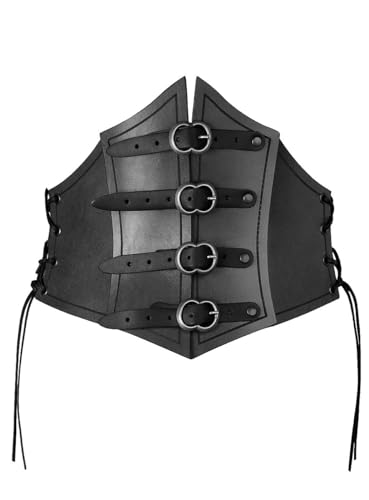 Andracor – Steampunk Corsage Renaissance – Unterbrust Ledermieder mit Zierschnallen und Korsett Optik – für LARP, Mittelalter und Cosplay - Schwarz/Braun/Rot/Grün - S bis L Andracor – Steampunk Corsage Renaissance – Unterbrust Ledermieder mit Zierschnallen und Korsett Optik – für LARP, Mittelalter und Cosplay - Schwarz/Braun/Rot/Grün - S bis L von Andracor