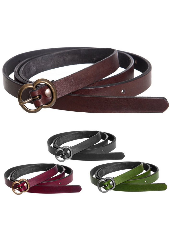 Andracor Ledergürtel Gürtel - Maid Schlichter aber eleganter Gürtel für Damen, oder als Schild- und Zwe von Andracor