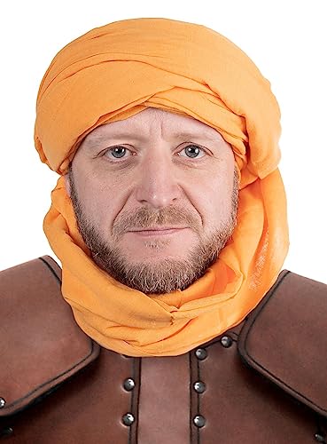 Turban Kopftuch Halstuch Schal - 4x1m - Ringelblume - für LARP, Cosplay Orient Karneval Halloween von Andracor