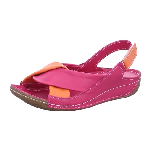 0779601 Da.-Sandalette magenta/papaya Gr. 42 von Andrea Conti