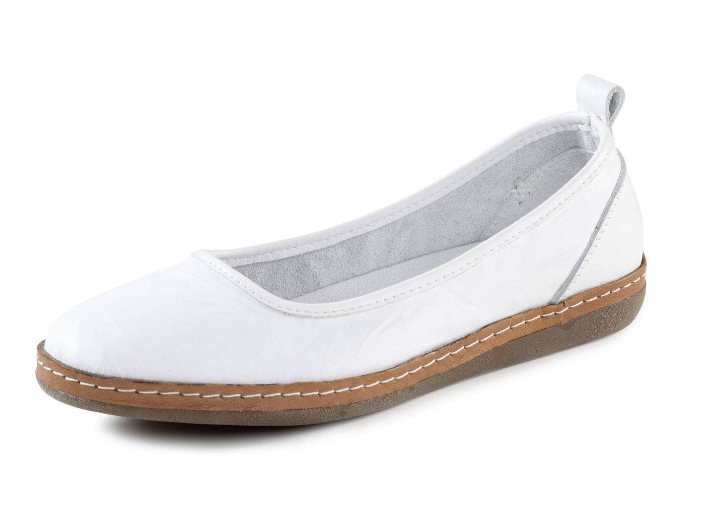 Andrea Conti, klassische Damen-Slipper, mit herausnehmbarem Fußbett, Weiss, Größe 39 von Andrea Conti